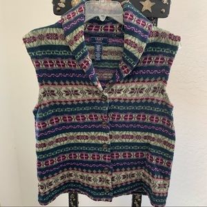 Chaps Denim Petites Knit Vest PL
